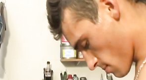 Dark-haired dudes enjoying brutal anal fucking