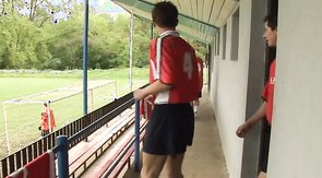 Soccer practice turns into a three-way BJ session