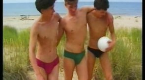 Colorfully dressed twinks sucking cocks on cam