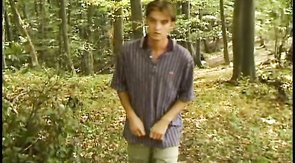 Forest blowjob with two kinky twink sluts