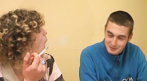 Pool table threesome with beautiful dudes