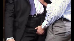 Two hunks fucking each other in the office