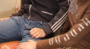 Big-dicked guys getting sloppy blowjobs on camera