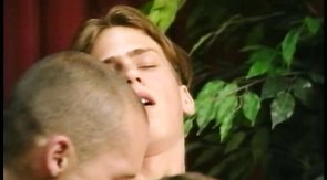 Three gay dudes banging next to a grand piano