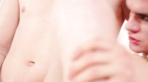 Blond-haired hottie gets banged from behind