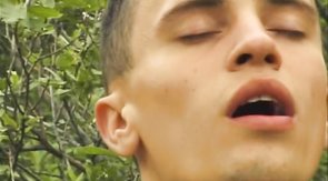 Two twinks in white t-shirts making out and fucking