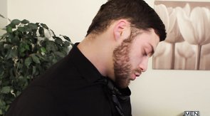 Sex of two lusty workers in The Gay Office