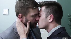 The hottest oral sex of two men in The Gay Office