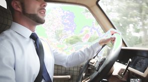 Two bald men are enjoying slow and hot oral sex