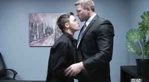 Boss seduced a dick-swallowing young novice