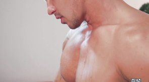 Bald The Gay Office employee blows a hard boner