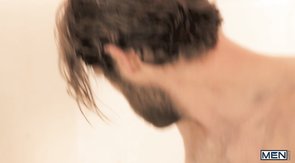 Sexy bearded cowboy anally drilled in missionary pose