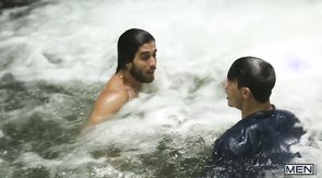 Picturesque outdoor oral sex with a passionate man