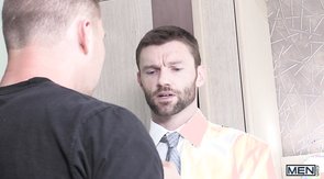 Astonishing straight clerk passionately sucks a dick