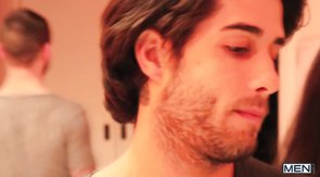 Sweet straight slowly gives a deep blowjob