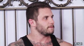 Sweet straight is sucking a hard boner in the bedroom