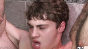 Stunning Jizz Orgy with a submissive young man