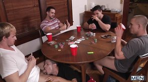 Jizz Orgy after a crazy poker game!