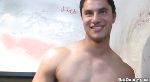 Sexy straight man is fucking a horny gay at the other side