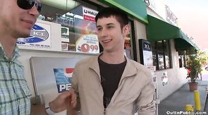 Skillful fucker seducing horny young man at the parking