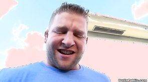 Two crazy fuckers enjoying outdoor sex in the video by Out In Public