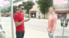 Boys sucking dicks outdoors in Out In Public video