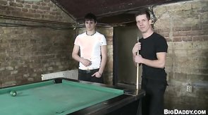 Couple of boys dreaming about nasty sex on the pool table