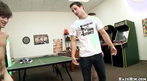 Humiliated straight boy being tricked into public gay sex