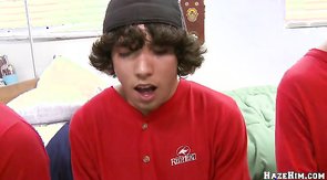 Two straight boys are getting face-fucked on camera