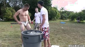 Great-looking dudes are relaxing in the woods as they want