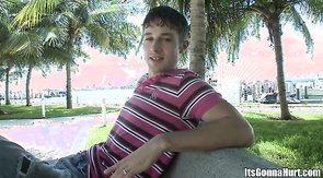 Sexy white boy dreaming about interracial anal banging