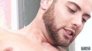 Sensual hunks are screwing hard in the bathroom