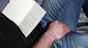 Black and red hardcore action with two gay hunks