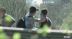 Two big-dicked dudes making out and sucking cocks