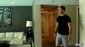 Tatted-up redhead gets his meaty cock sucked