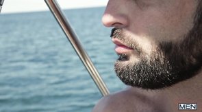 Bearded guy gets to rim his boyfriend's tasty asshole