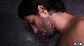 Bearded gay dude gets to suck his boyfriend's cock