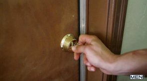 Dark-haired boyfriends making out and sucking cock