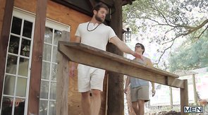 Glasses-wearing twink is about to get fucked rough