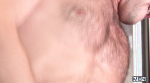 Bald-headed twink gets his cock sucked by a partner