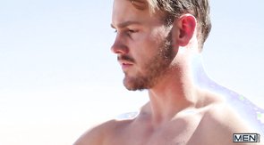 Big-dicked dudes drilling each other's holes outdoors