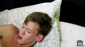 Big-dicked twink riding his boyfriend's meaty cock