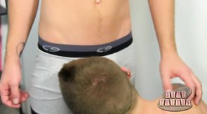 Bare Twinks sucking cocks and eating ass on a big bed