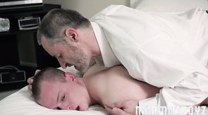 Fully clothed Mormon Elder penetrates his twink sub