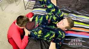 Ugly get-up ugly dude sucking his boyfriend's cock, only at Bare Twinks