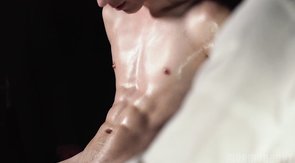 Dark room seduction from two big-dicked Elders