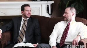 Mormon Boyz group sex scene with a horny brunette twink