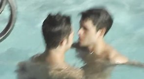 Quick rubdown for a lustful twink leads to some skinny dipping