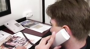 Wealthy and hung stud gets a nice blowjob from a twink