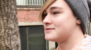 Blond-haired BF is recording that blowjob in POV style